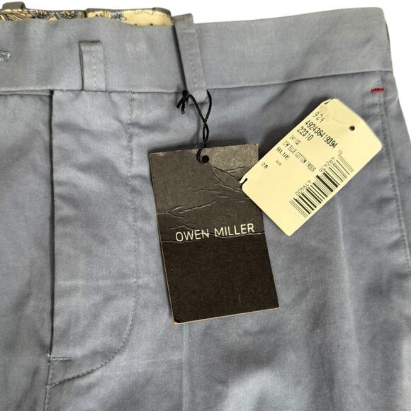 Saks Fifth Ave Owen Miller  Chino Pants Men's 28 Cotton Blue Trousers Italy - Picture 4 of 11